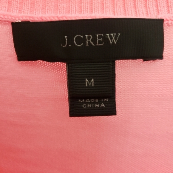 J. Crew Coral Merino Wool Long Sleeve Ruffles at Wrist Top Sz M NWOT - Picture 5 of 10